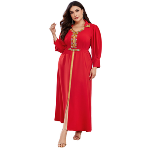 BA3108 Vestido de Novia de Manga Larga con Cuello Corazón, Antiestático, con Cuentas Sólidas hasta el Tobillo, Nuevo Estilo, Poliéster, Elegante y con Falda Acampanada - Product Image 1