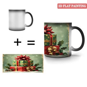 Taza Mágica de Cerámica Negra Esmerilada de 11 oz con Diseño Revelable por Calor para Fiestas - Product Image 4
