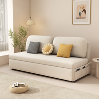 Nordisches Modulares Sofa-Set Ausziehbares Schlafsofa Hochdichter Schwamm Flanell Elastisches Bürosofa Modernes Klappbares Dreisitzer-Sofa