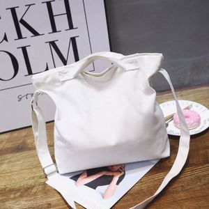 Free Sample Portable Cotton Canvas Luxury Tote <b>Bag</b> With Changeable Shoulder High Quality Durable <b>Bag</b> With Logo - Product Image 4
