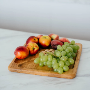 Design Chêne Fruits Alimentaire Plateau <span class=keywords><strong>de</strong></span> Service en Bois Plateau Rond Assiettes en Bois Pour Aliments - Product Image 2