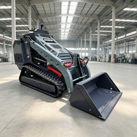 Mini Skid Steer Loader Diesel Buatan Cina dengan Bucket 0.15m3 untuk Penggunaan Pertanian