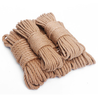 Corde en jute naturelle DIY personnalisable, diamètre 6 mm, écologique, en nylon et plastique, multi-usages, pour décoration et emballage, corde tressée