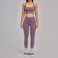 Set pakaian kebugaran 2 potong, setelan pakaian olahraga wanita, pakaian lari, pakaian Yoga berkobar, Set Legging celana panjang