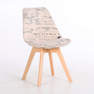 Sedie ristorante cina produttore a buon mercato sedie Scandinavia imbottite sedie da pranzo con gamba in legno - Product Image 5