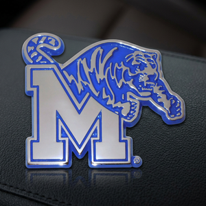 Pegatinas Metálicas Cromadas de 3x4 Pulgadas con Diseño de Tigre Azul Cromado de la Universidad Hanwell Memphis, Personalizadas, Lindas y Modernas - Product Image 2