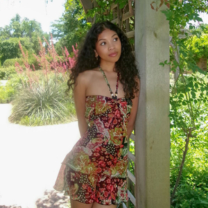 Robe longue bohème ethnique vintage à imprimé perlé et col halter pour femme, sexy, épaules dénudées, idéale pour les vacances d'été - Product Image 4