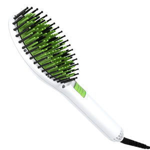 Electric Hair Brush With Tourmaline Ceramics Bristle Adjustable Heat Settings For Dry Hair Straightening Q18 - Product Image 3