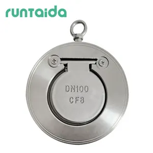 DN100 CF8 disco tipo wafer aço inoxidável única placa flap válvula de retenção