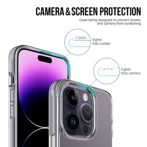 For IPhone 14 Pro Max 13 12 Clear Case Anti Yellow Shockproof Bumper Hard PC Phone Case For IPhone 14 New Cover