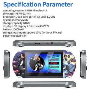 Consola Portátil <span class=keywords><strong>Retro</strong></span> M7 con Pantalla HD de 4.3 Pulgadas, Sistema de Juego Inalámbrico Compatible con Juegos de PS1, Estilo E-Sports, Color Negro - Product Image 6