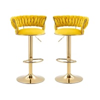 Tabourets de bar modernes et minimalistes en acier inoxydable vert, réglables en hauteur et rotatifs, pour salle à manger/salon