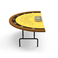Table de Blackjack Pliante Demi-Ronde YH Petite Table de Jeu de Cartes Blackjack Tafel Table de Poker Pliante