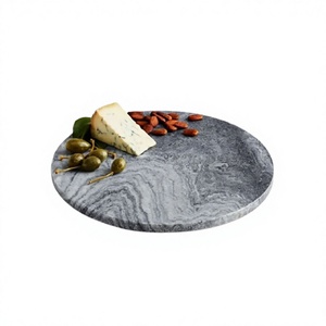 Planche à découper en marbre de qualité supérieure, design moderne, forme ronde, pour fruits et légumes, best-seller. - Product Image 1