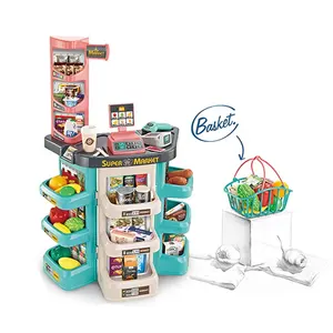 EPT צעצוע מכירה לוהטת סוללה מופעל אור ומוסיקה ילדים superstore צעצועי פלסטיק סופרמרקט צעצועי עבור בנות עם קופה
