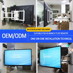 Supporto <span class=keywords><strong>TV</strong></span> a Parete con Bracci Lunghi Orientabili <span class=keywords><strong>per</strong></span> Schermi da 40-86 Pollici, Staffa <span class=keywords><strong>per</strong></span> <span class=keywords><strong>TV</strong></span> da 86 Pollici, Supporto Televisivo in Acciaio OEM Girevole - Product Image 6