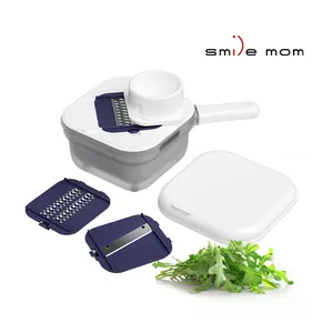 Multifunctional Kitchen Salad Tools Manual Vegetable Slicer Chopper Potato and Carrot Cutter with Cheese Grater and Container