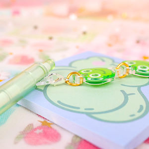 Bolígrafo de Plástico Acrílico Transparente Personalizado con Personajes de Dibujos Animados, Punta de Gel de 0.7 mm, Tinta Azul y Negra, PVC Suave y Duradero, Promocional - Product Image 5