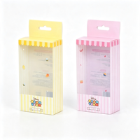 Boîte suspendue transparente en PVC personnalisée, boîte d'emballage en plastique transparente avec trou de suspension, boîte cadeau pour jouets de dessin animé, cosmétiques