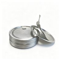 401 #   502 # 603 #   Couvre-boîtes en aluminium à décollement facile, type O, en fer blanc avec anneau en feuille d'aluminium, à ouverture facile pour emballages de boîtes en carton