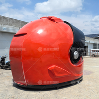 Remorque Mobile de Restauration Rapide en Fibre de Verre Personnalisée en Forme de Casque de Moto, Cuisine pour Café, Crème Glacée, Bonbons et Frites