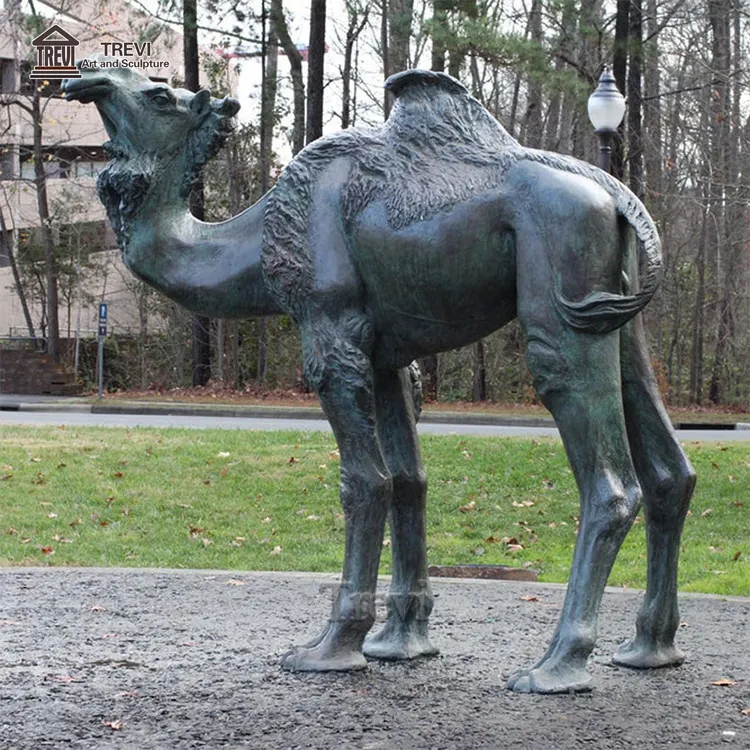 Statuette bronze d'animaux grande taille de vie en laiton, sculpture de chameau, artisanat en métal, idéal pour un zoo, nouveau modèle