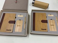 Agenda Diaria Personalizada con Logotipo, de Madera de Bambú, Tamaño A5, con Bolígrafo, USB, Espiral, para Uso Escolar, en Caja de Regalo