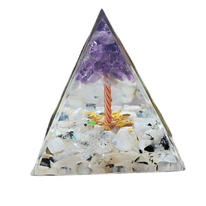 Amethyst <b>Tree</b> <b>Crystal</b> Pyramid Epoxy Resin Home Decoration Desktop Ornament 5cm 6cm - Product Image 5