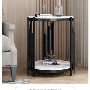 Table basse de style nordique, mini table basse, luxe léger, meuble d'appoint pour salon, balcon, chambre à coucher, table à bascule créative en plaque de roche - Product Image 5