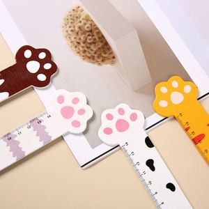 Marcador de Libros de Madera con Diseño Creativo de Pata de Gato, Regla de Papelería para Estudiantes, para el Estudio Diario y la Medición - Product Image 3