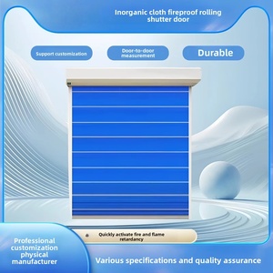 Porte à enroulement automatique <span class=keywords><strong>électrique</strong></span> verticale personnalisée en tissu inorganique, résistante au feu, isolation thermique, <span class=keywords><strong>rideau</strong></span> coupe-feu pour - Product Image 1