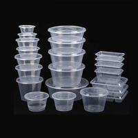 Conteneur PP personnalisé avec logo d'usine, couvercle, 300-1750 ml, jetable, compatible micro-ondes, anti-fuite, sans BPA, recyclable, bol à emporter, salade, repas