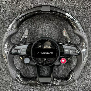 Volant <span class=keywords><strong>sport</strong></span> en fibre de carbone forgée avec écran LED et bouton de démarrage pour <span class=keywords><strong>Audi</strong></span> <span class=keywords><strong>2018</strong></span> A4/A3/A5/A6/A7/A8/<span class=keywords><strong>Q2</strong></span>/Q3/R8 - Product Image 5