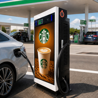 Estación de Carga para Vehículos Eléctricos DC de 180kW con Pantalla LED Grande para Publicidad y Conector GBT CCS1 CCS2 para Estacionamiento de Hoteles WrightCharge