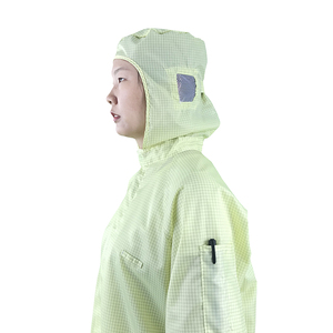 JEJOR lavabile capi da camera bianca antistatici riutilizzabili camice da laboratorio 98% in 2% di poliestere a filamento di carbonio ESD grembiule <span class=keywords><strong>con</strong></span> <span class=keywords><strong>cappuccio</strong></span> - Product Image 4