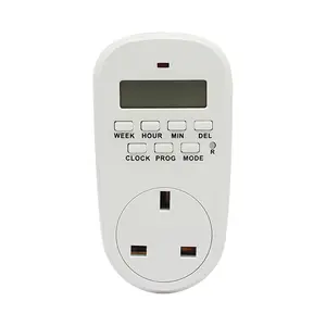 Hot Sale Socket Plug GET02A-UK Digital Programmable Timer Switch Weekly Cycle Time Switch