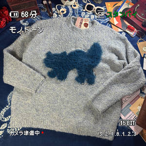 Pulls chauds en fausse fourrure de vison pour couple, col rond rétro, style décontracté, jacquard, tricot simple et ample pour l'automne et l'hiver - Product Image 6