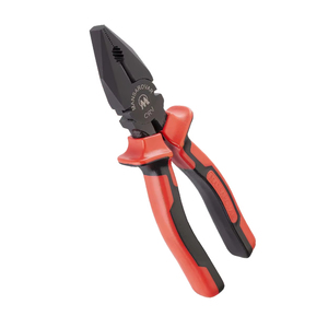 Combination <b>Pliers</b> Induction Chrome Vanadium Hardened Double Color Grip Mirror Satin Black Finish Professional Hand Tool - Product Image 1