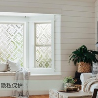 Matte Nicht-Klebende Statische Fensterfolie, Wasserdichter Abnehmbarer UV-Blockierender Sichtschutz-Dekorativer Glasaufkleber für Büros