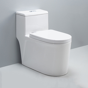Nouvelle toilette monobloc en céramique avec siphon en S et abattant intégré - Product Image 2