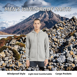 Pantalon de survêtement unisexe, pantalon de randonnée, pantalon technique pour la montagne, softshell fin coupe-vent, poches cargo, léger - Product Image 2
