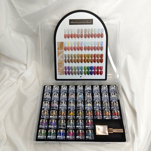 Ensemble de poudres Aurora Illusion à haute luminosité, 48 couleurs, <span class=keywords><strong>poudre</strong></span> pigmentée miroir magique clair de lune pour la décoration des ongles DIY - Product Image 4