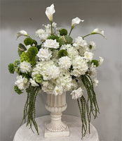 Nouvelle Boule de Composition Florale en Soie Verte et Blanche de Haute Qualité et Durable 2026, Décoration Romantique de Centre de Table pour Mariage