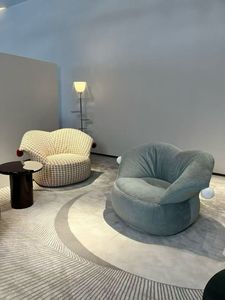 Fauteuil de détente moderne de la marque Oki pour hôtel, salon, utilisation en tissu, fauteuil simple, design de détente, bois massif doux - Product Image 6