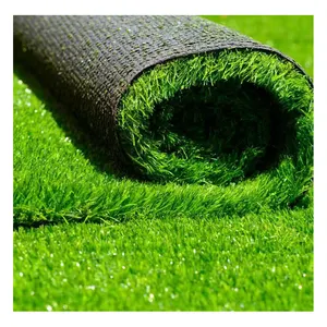 Искусственный зеленый пол Ковер из синтетической травы в рулонах, устойчивый к ультрафиолетовому излучению, спортивный ландшафтный дизайн на заказ, простая установка, 50 мм