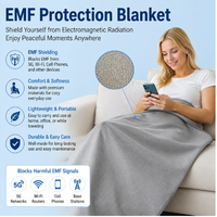 Couverture anti-ondes EMF personnalisée en tissu cuivre-nickel, petite couverture anti-radiation portable pour la maison, le bureau et l'usage quotidien
