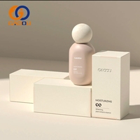 Flacon pompe en verre de bonne qualité 30g 50g, ensemble d'emballage cosmétique, ensemble de soins de la peau en verre dépoli avec bouchon à bille et compte-gouttes pour sérum
