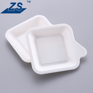 Có thể phân hủy dùng một lần bã mía vuông vòng bánh tấm món ăn đưa ra Bộ đồ ăn - Product Image 3