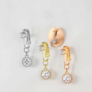 Mode Corps Bijoux Clip sur Nombril Anneau <span class=keywords><strong>Faux</strong></span> <span class=keywords><strong>Ventre</strong></span> <span class=keywords><strong>Piercing</strong></span> pour Femmes Non <span class=keywords><strong>Piercing</strong></span> Sexy Nombril Bijoux - Product Image 3