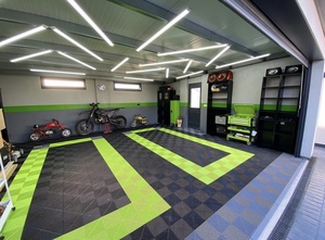 Alfombrillas de Plástico Encajables para Piso de Garaje, con Base de Goma Ventilada, Alfombrilla para Motocicleta, para Taller, <span class=keywords><strong>Precio</strong></span> Bajo - Product Image 6